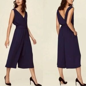 Babaton for Artizia Maximillian Navy Jumpsuit Size Small